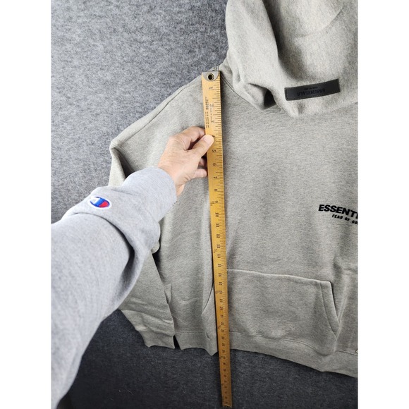 Essentials Fear Of God Dark Oatmeal Hoodie Pullover Sweatshirt New XXS - Picture 7 of 9